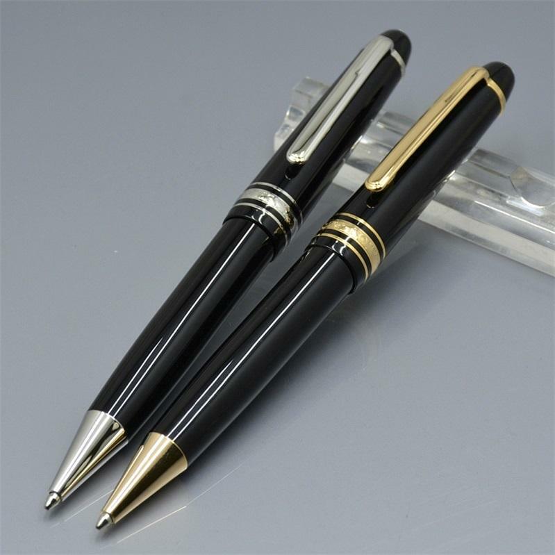 Mb monte meisterstuck 145 resina preta caneta esferográfica blance caneta fonte para escrever escritório presente caneta de tinta