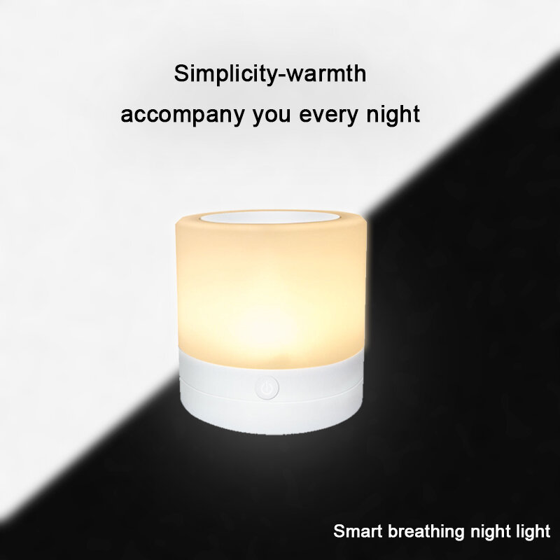 2021 Smart LED Touch Night Light Rechargeable Induction Dimmer Smart Bedside Portable Light Dimmable RGB Color Change