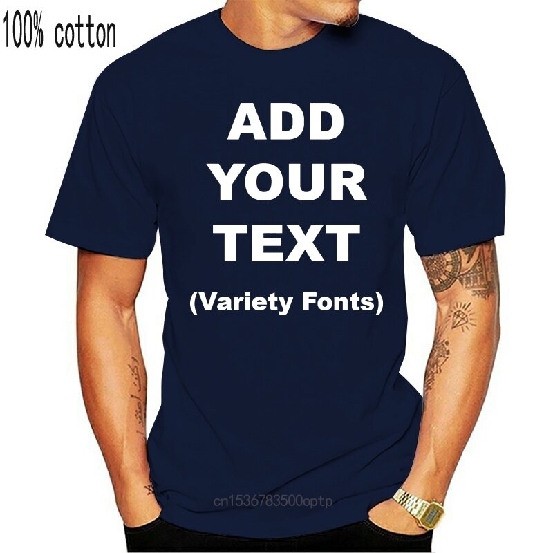 Novo personalizado t camisas adicionar sua própria mensagem de texto ultra macio unisex algodão 100% algodão manga curta o pescoço topos camiseta engraçado t camisa me