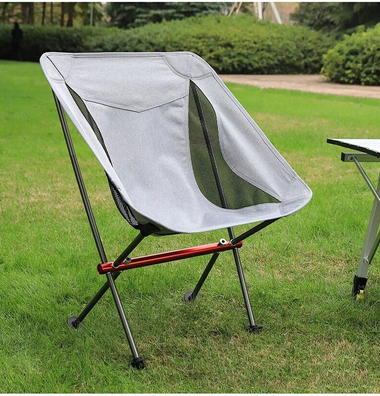 محمول كرسي تخييم قابل للطي في الهواء الطلق القمر كرسي للطي القدم البراز للمشي نزهة الصيد الكراسي مقعد أدوات