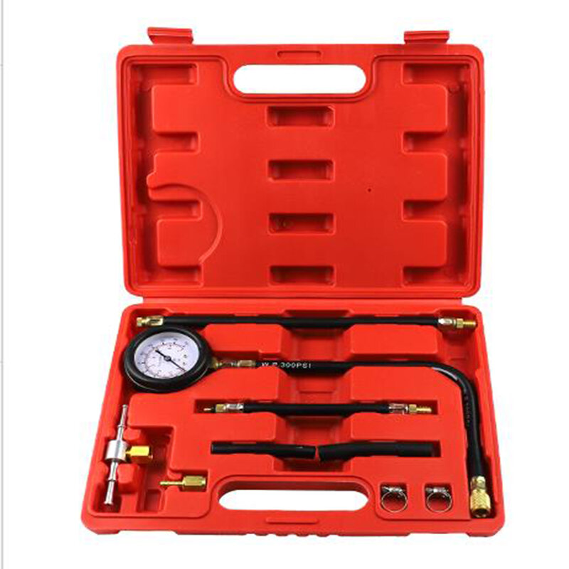 9Pcs Automotive Fuel Pressure Gauge Pressure Testing Tool 0-100psi Car Diagnostic Tool Car Detector