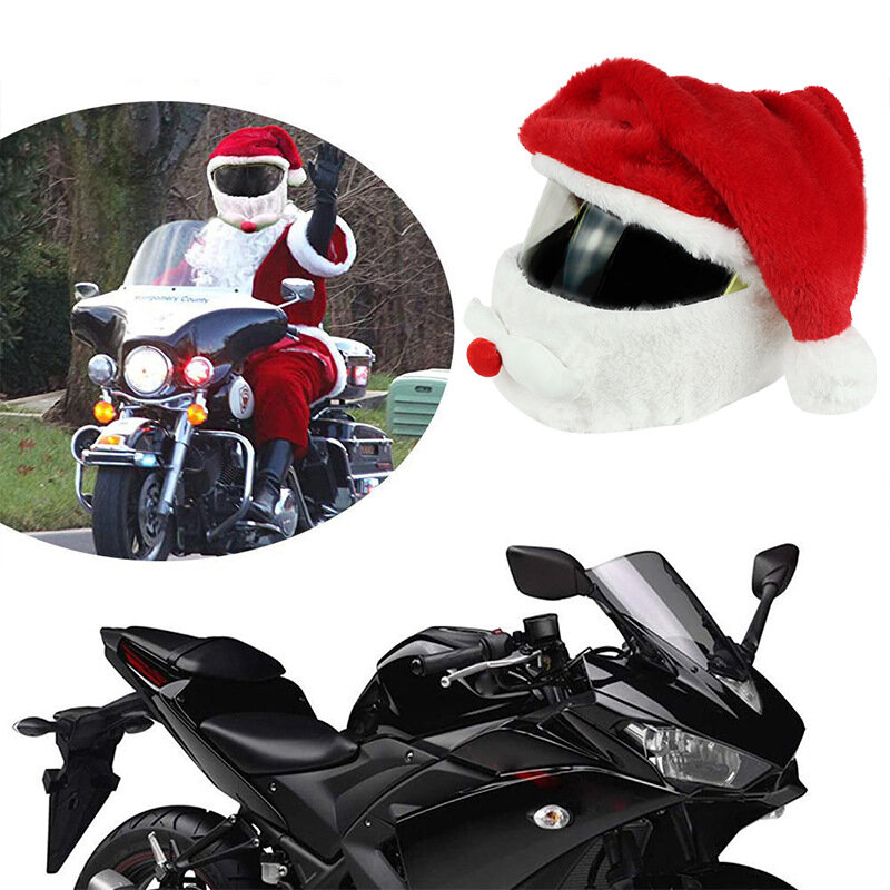 دراجة نارية مضحك السدود مجنون الحال تحطم لكامل الخوذات لوازم الديكور خوذة قبعة قبعة عيد الميلاد هدية غطاء قبعة عيد الميلاد