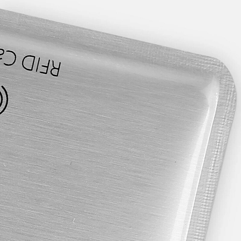 10 sztuk Anti Rfid blokowanie czytnik kart pokrywa aluminiowa folia etui na karty kredytowe ochrona ID etui na karty bankowe Safty Pack biurowe