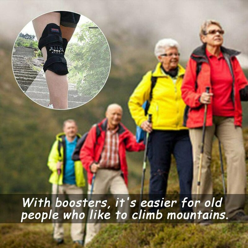 1PC wspólne wsparcie ochraniacze na kolana oddychające antypoślizgowe podnoszenie kolana Booster ulga w bólu dla kolana moc sprężyny siły stabilizator noga Protect
