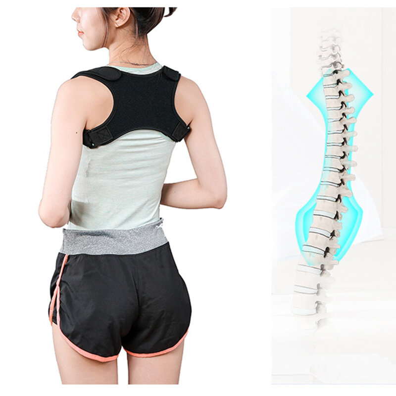 Corrector de postura de columna vertebral magnética para hombres y mujeres, protección de hombros, cinturón de corrección de espalda, soporte, banda para alivio del dolor