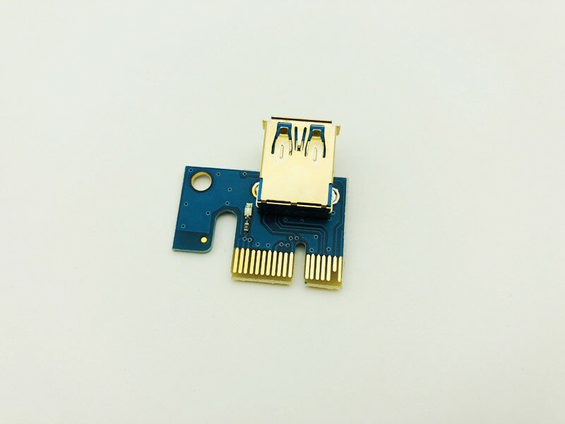 Tarjeta elevadora dorada VER009S PCI Express PCIE PCI-E 009s Molex 6Pin a SATA 1X 16X USB3.0, adaptador extensor LED para minería BTC, 10 piezas