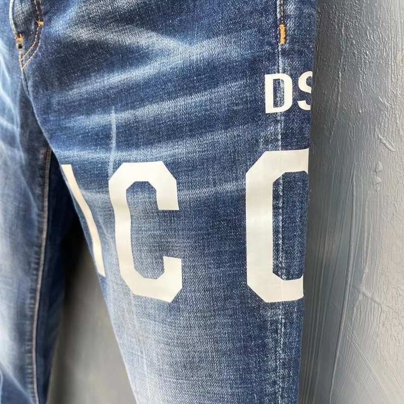 DSQ PHANTOM เต่า2021ใหม่ Slim Fit กางเกงยีนส์ผู้ชาย Basic กางเกงยีนส์ Plus ขนาดเสื้อผ้าแบรนด์ DSQ089