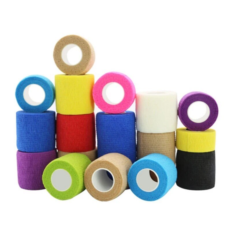 Kleurrijke Sport Zelfklevende Elastische Bandage Wrap Tape 4.5M Hansaplast Voor Knie Ondersteuning Pads Vinger Enkel Palm Schouder Relief