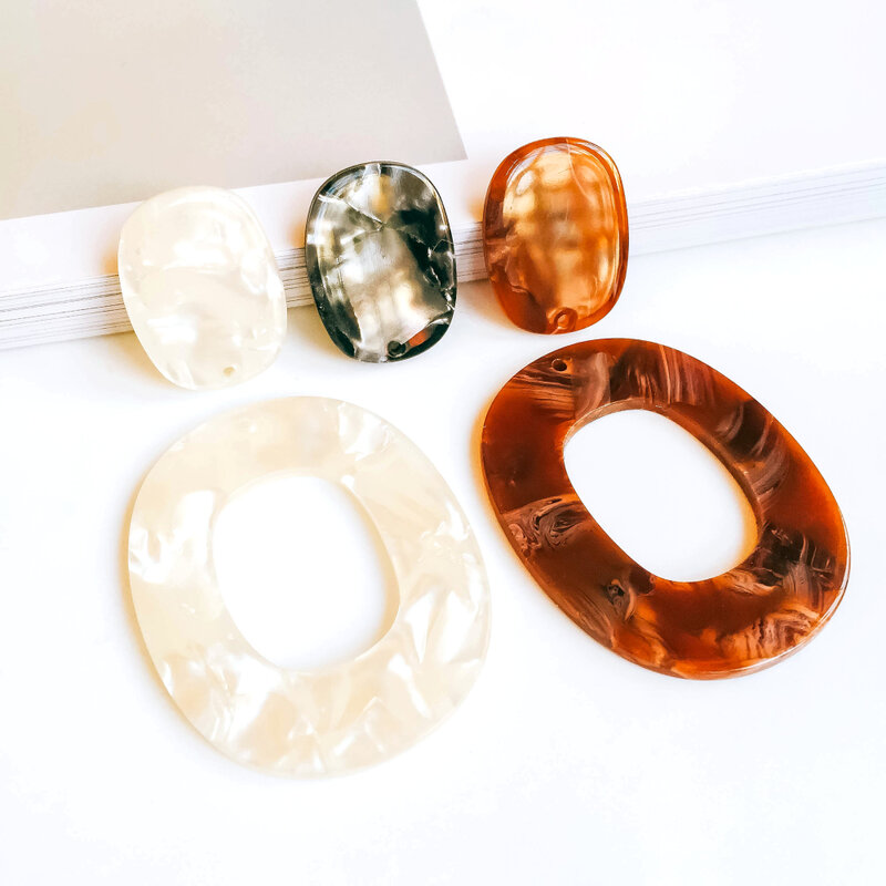 ZEROUP-أقراط بيضاوية على شكل الجوز ، إكسسوارات ، مكونات مجوهرات ، زينة ، مواد مصنوعة يدويًا ، 6 قطعة