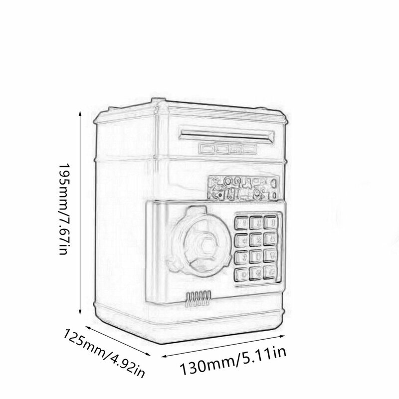 Dzieci Cartoon elektroniczna skarbonka bezpieczeństwo skarbonka Mini ATM hasło monety pieniądze oszczędności Box inteligentne zabawki głosowe