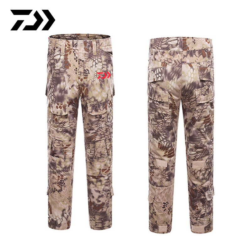 Daiwa Fishing Pants Outdoor Camping Hiking Suit Sport Wear Men Trousers Python Hiking Army Camouflage Suit Fishing Pants
