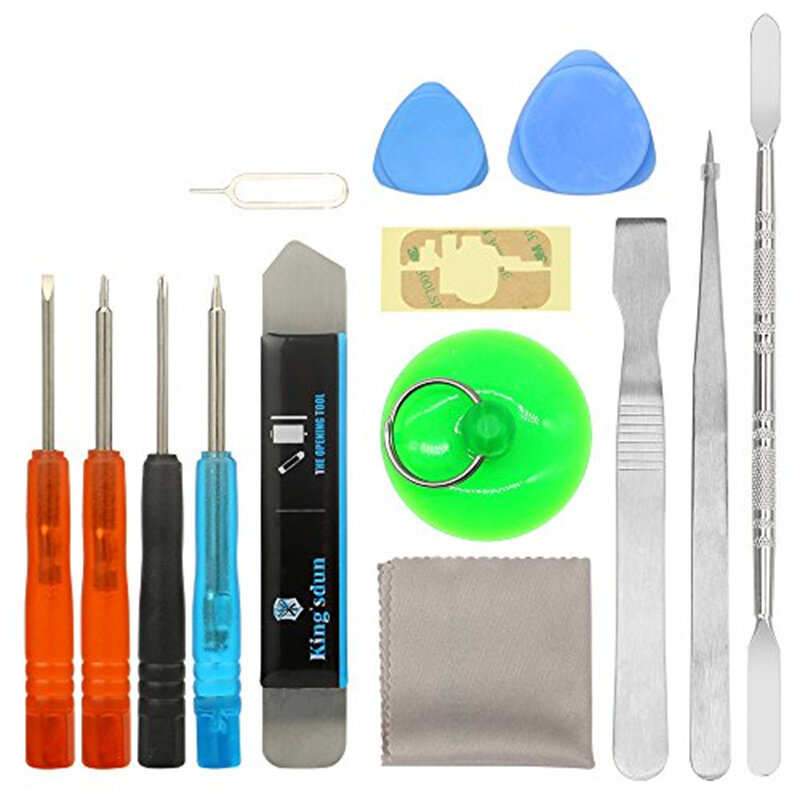 27 in 1 Cell Phone Repair Screwdriver Kit Tool + Screen Removal Adhesive Sticker for iPad and More Electronic DIY Fix Tool Kits