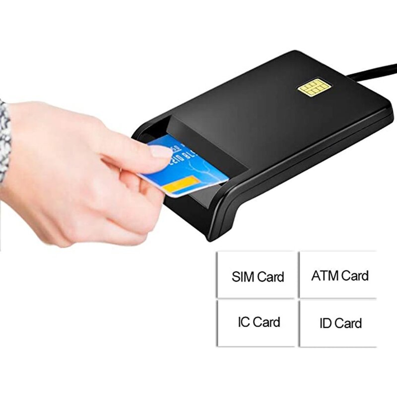 Lector de tarjetas SIM multiusb 2,0, para tarjetas bancarias, IC/ID, EMV, SD, TF, MMC, USB-CCID, ISO 7816, para Windows 7, 8, 10, Linux OS