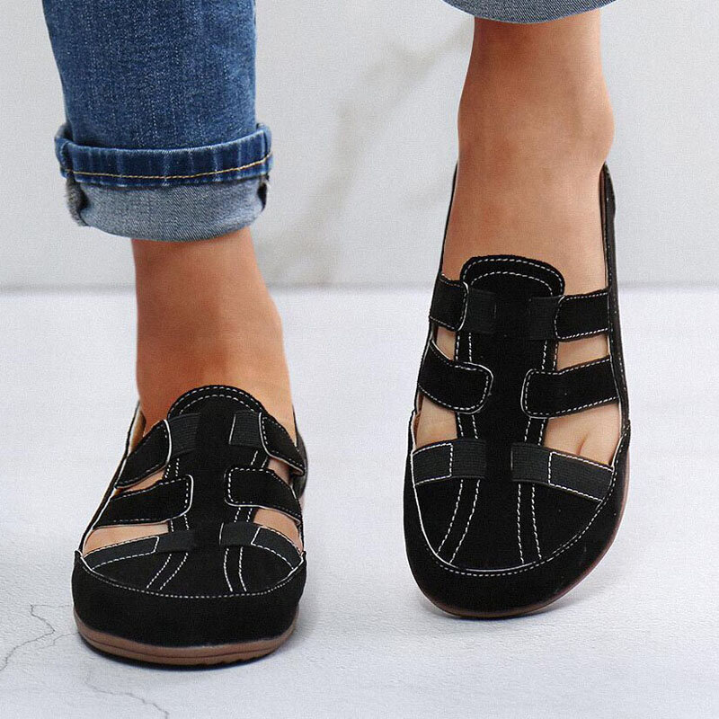 Sandalias de plataforma con banda elástica para mujer, zapatos de cuña a la moda, para interiores y exteriores, de verano