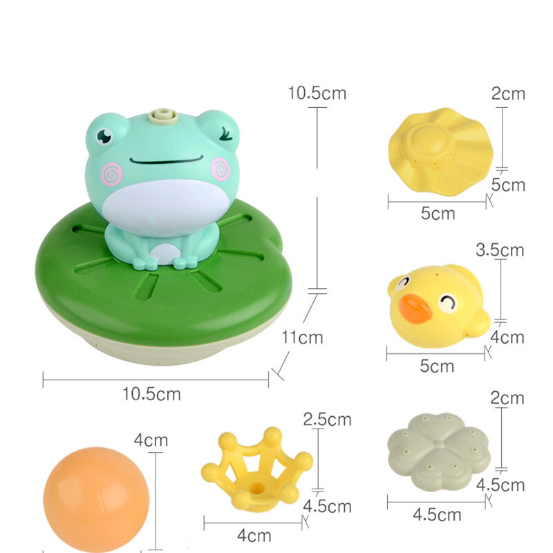 Baby Bath Toys Frog Water Spray Floating Rotating Sprinkler Fountain Shower Toys For Kids Bathroom Bathtub Water Toys Xmas Gifts