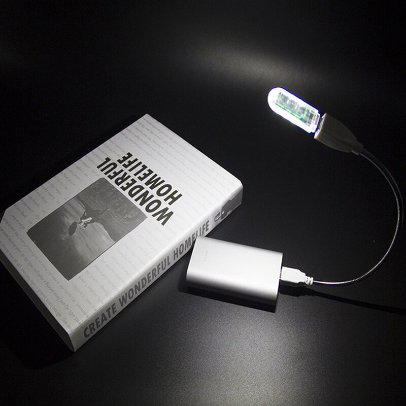 Mini lámpara LED de mesa USB, luz de escritorio de lectura portátil, 3, 8 LED, para Camping, Banco de energía, Notebook