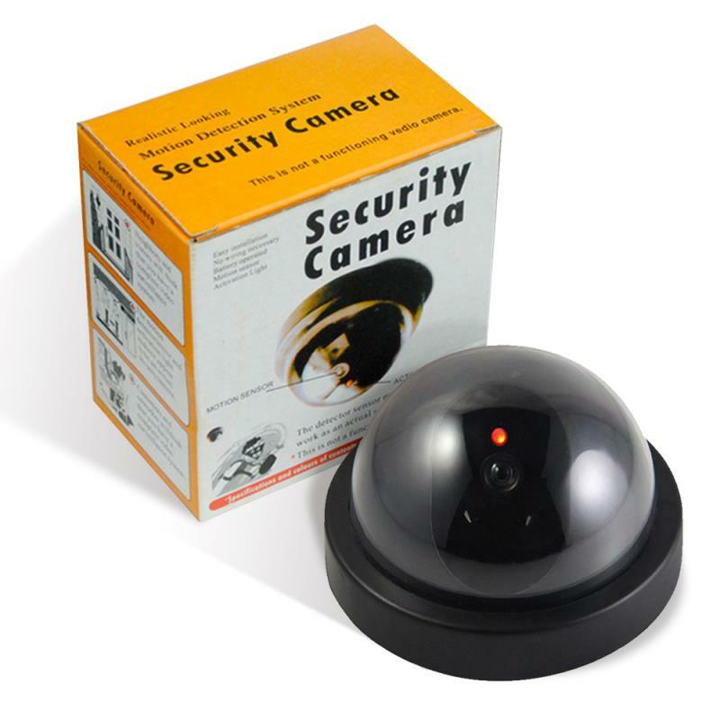 Caméra de Surveillance dôme anti-cambriolage, fausse Webcam d'intérieur et d'extérieur, avec lumière LED, émulation CCTV pour avertissement