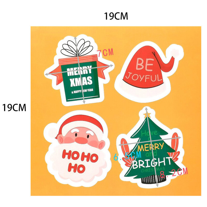 40 Buah/Pak Label Stiker Natal Santa, Stiker untuk Liburan Natal Paket Pengiriman Bisnis Kartu Amplop Hadiah