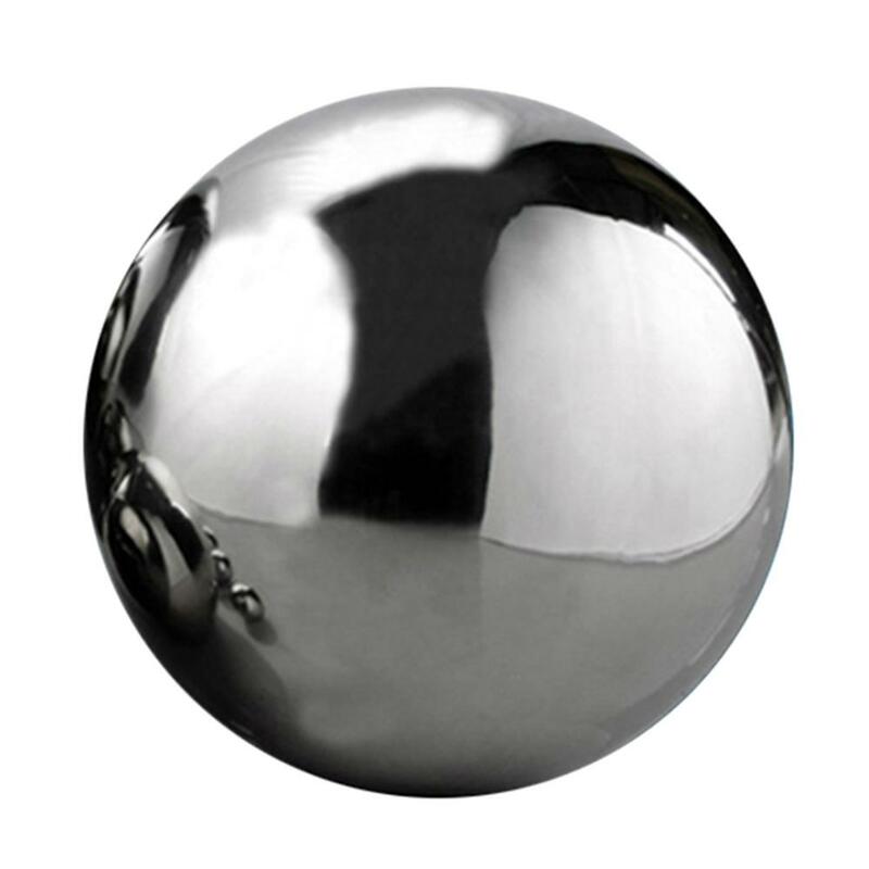Bola Baja Tahan Karat 12Cm 304 Bola Berkilau Tinggi Bola Berongga Cermin untuk Ornamen Perlengkapan Dekorasi Taman Rumah