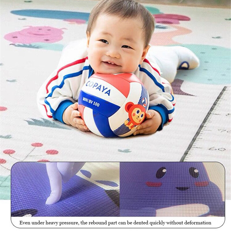 200 x180 ambientalmente amigável grosso bebê rastejando esteira do jogo esteira dobrável tapete do jogo para a segurança das crianças tapete playmat