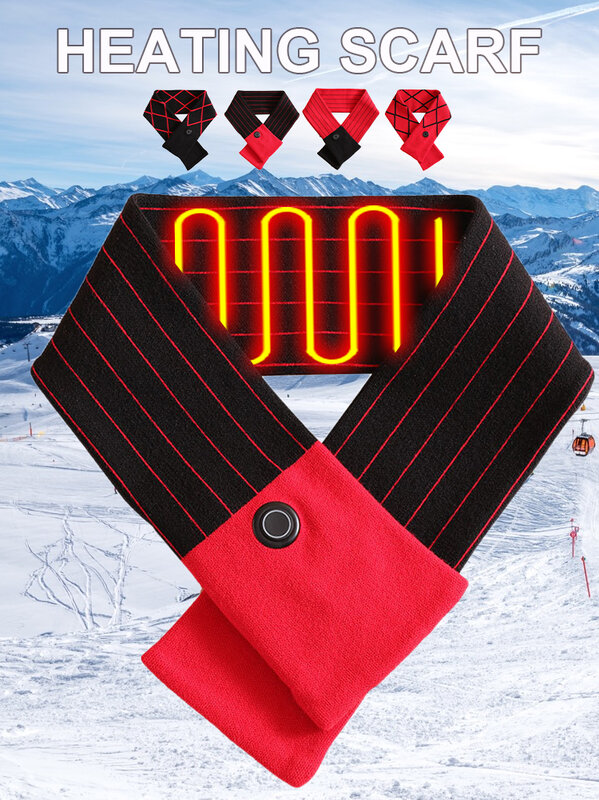 Шарф с подогревом зимний теплый шарф с электрическим подогревом USB шарф на шею регулируемый 3 уровня нагрева кашемировая шаль для мужчин и ж...