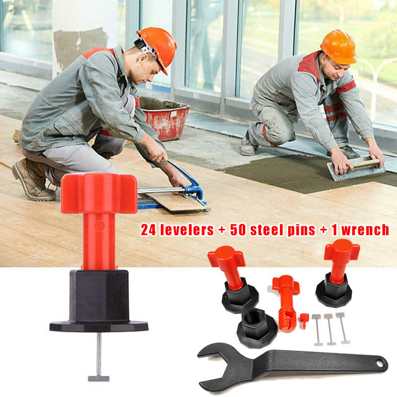 75 Pcs Reusable Anti-Lippage Tile Leveling System Locator Tool Ceramic Floor Wall-30