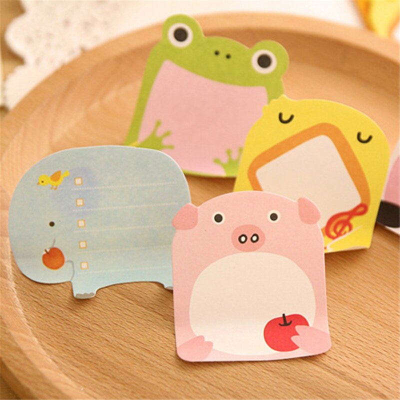 Creative Cartoon Animal Practical Sticky Post Cute Small Fresh Note Sticker Notepad Small Gift For Children