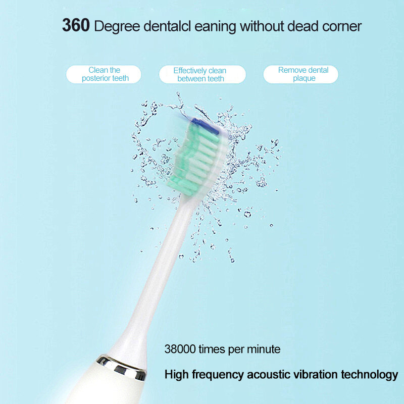 Cepillo de dientes eléctrico Ultra sónico para niños, cepillo de dientes inteligente magnético, recargable, impermeable Ipx8