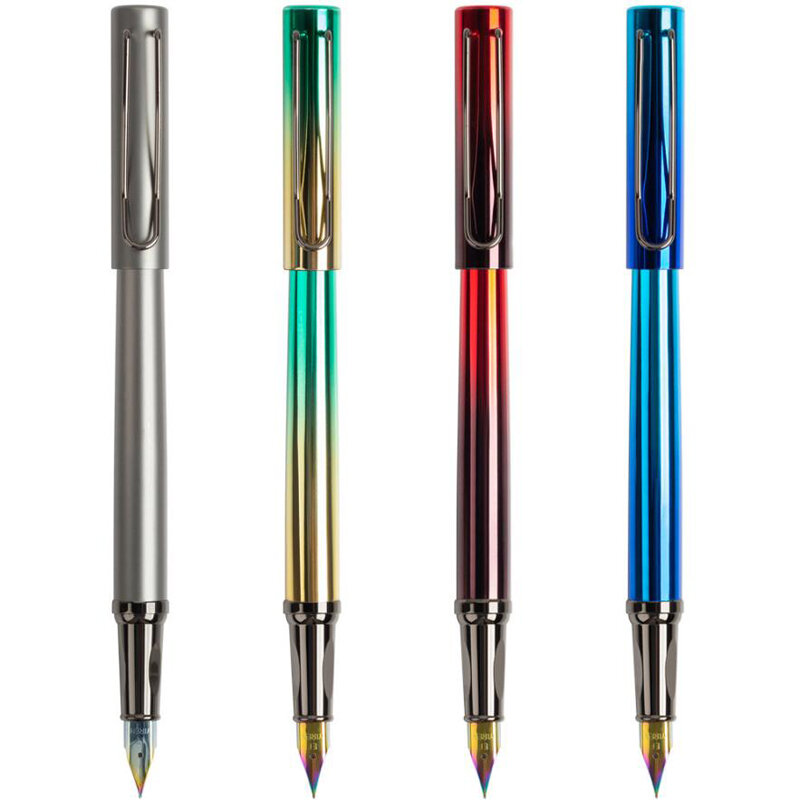 حار بيع كامل معدن العلامة التجارية حبر قلم حبر مكتب التنفيذي رجال الأعمال الكتابة القلم شراء 2 إرسال هدية