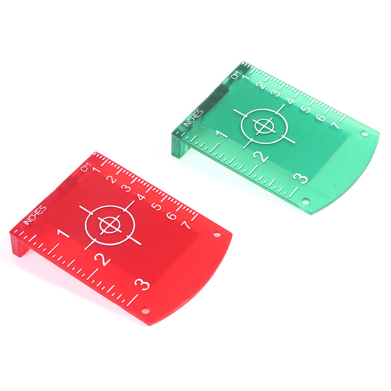 Placa de cartão do alvo do laser para o nível verde/vermelho do laser 10cm x 7cm apropriado para a placa magnética reflexiva dos lasers da linha 1 pces vermelho/verde