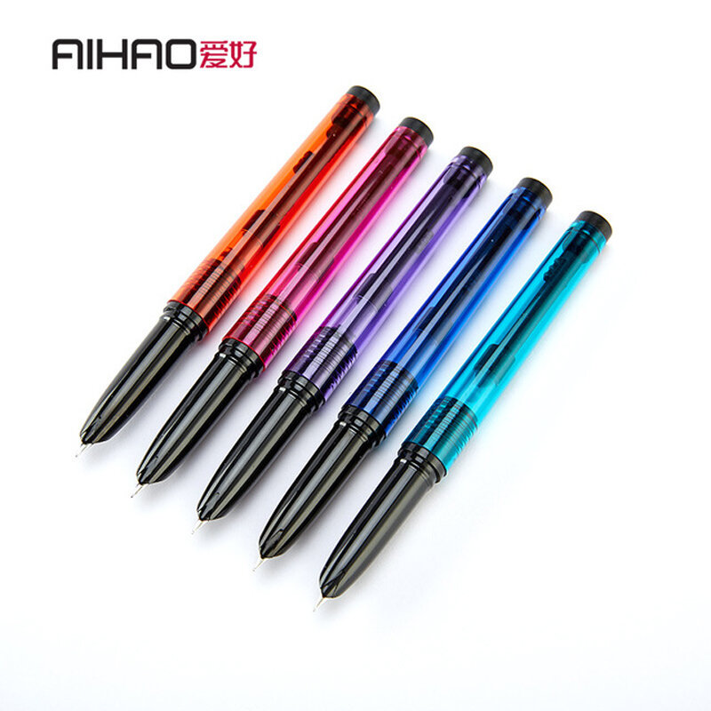 piston dual-ues ink pen fashion new style Lightweight gift Fountain Pens Office School supplie transparent clean fountain pen