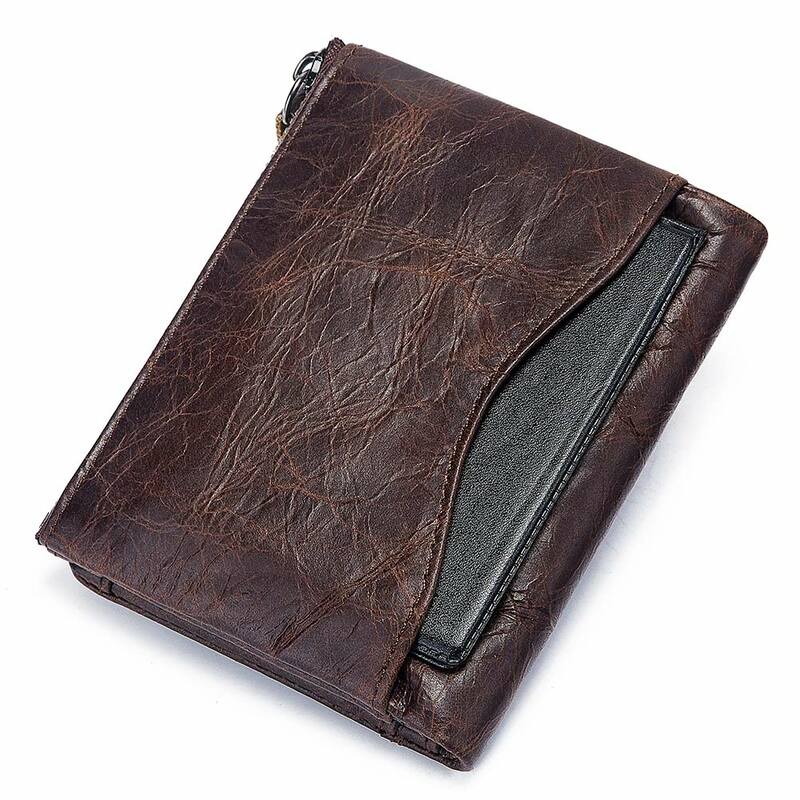 2022 New Rfid Men Wallets Genuine Leather Short Card Holder Short Men Purse High Quality Brand Male Wallet Coin Perse Vintage