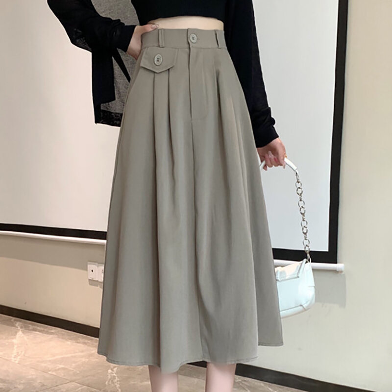 Falda de tubo de estilo coreano para mujer falda de estilo Vintage 