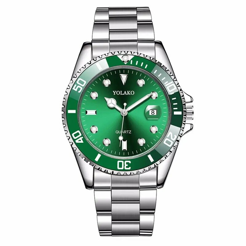 Yolako men aço inoxidável relógios de negócios luxo masculino relógio esporte relógio de quartzo relojes masculino venda quente hombre 2020