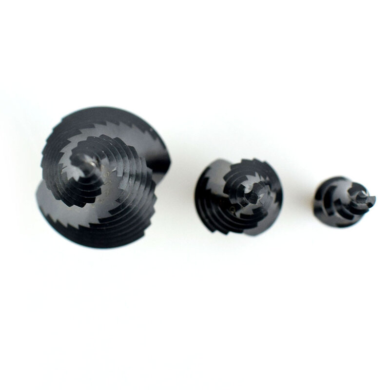 Realmote conjunto de brocas hss com 3 peças, perfuração de metal em espiral de nitrogênio para furo em cone, ferramentas de marcenaria