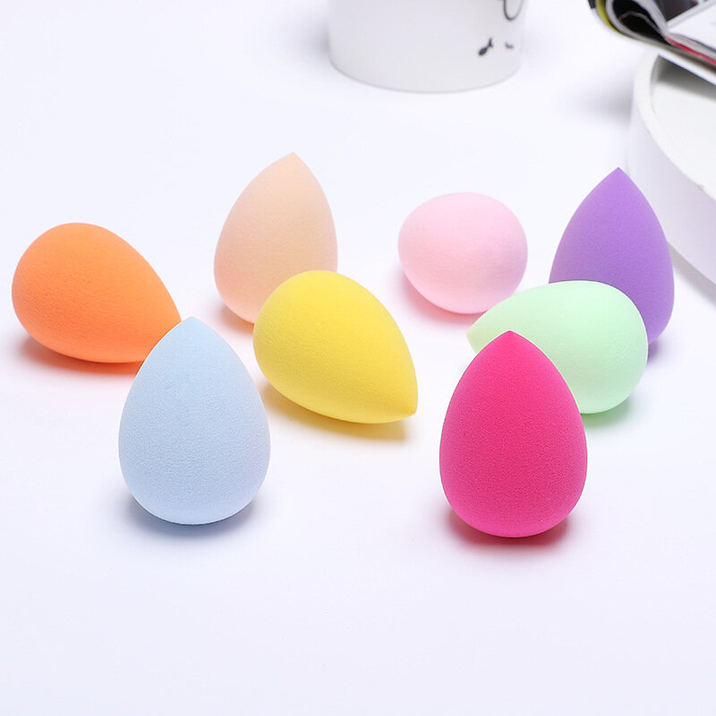 4 Pcs Makeup Sponge Puff with Box Colorful Water Drop Puff Foundation Powder Blush Beauty Blender Cosmetics Tools Beauty Egg