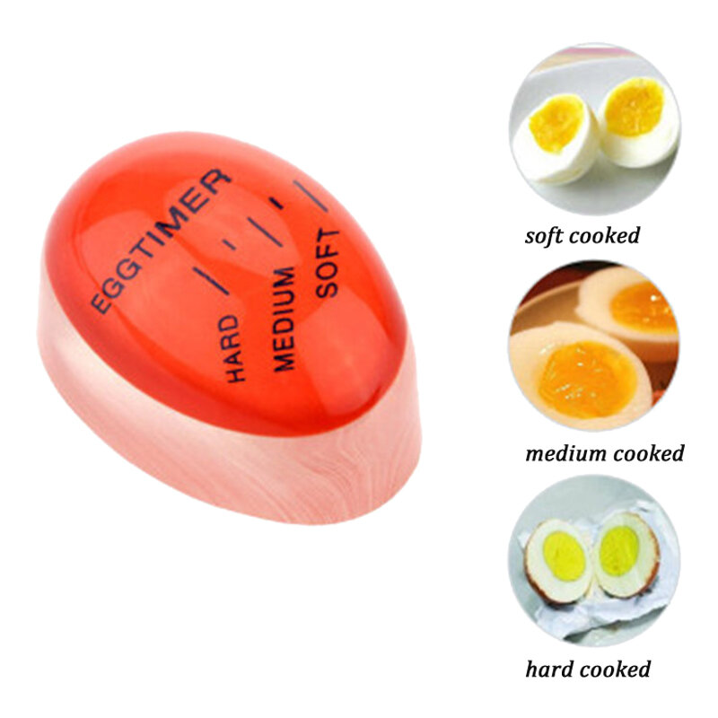 Temporizador de huevos que cambia de Color, utensilios de cocina, ayudante para cocinar huevos duros y suaves