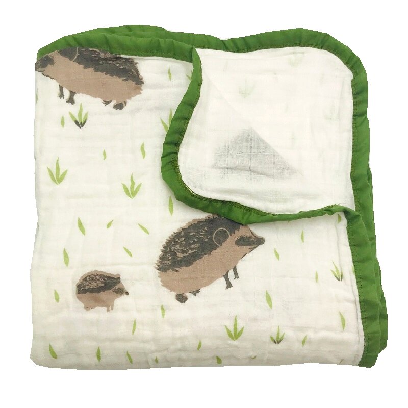 Manta de muselina de algodón para bebé, 100% de cuatro capas, manta suave para recién nacido, Toalla de baño, HGHG