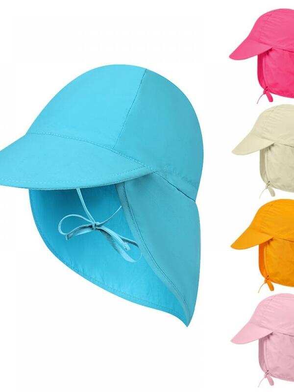 男の子と女の子のための夏の帽子,調節可能な旅行用帽子,ビーチ用,子供用アクセサリー