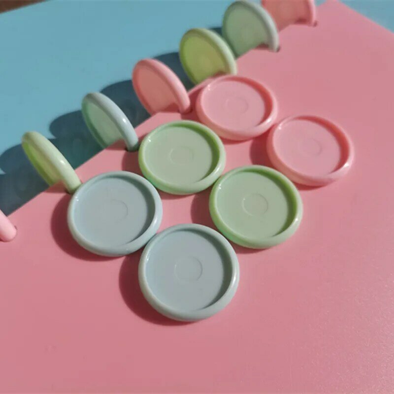 Solid Color Plastic Binding Ring Mushroom Hole Loose-leaf Notebook Adhesive Office Learning Binding Supplies 50PCS30MM