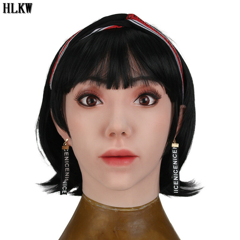 Hot Sexy Transgender Soft Mask Silicone Head Face Mask Male to Female Cosplay Costumes for Crossdresser drag queen shemale face