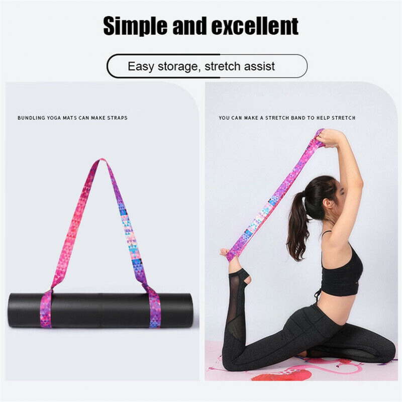 Sangle d'épaule réglable de Yoga, ceinture de transport élastique pour tapis de Yoga, exercice d'étirement, Fitness