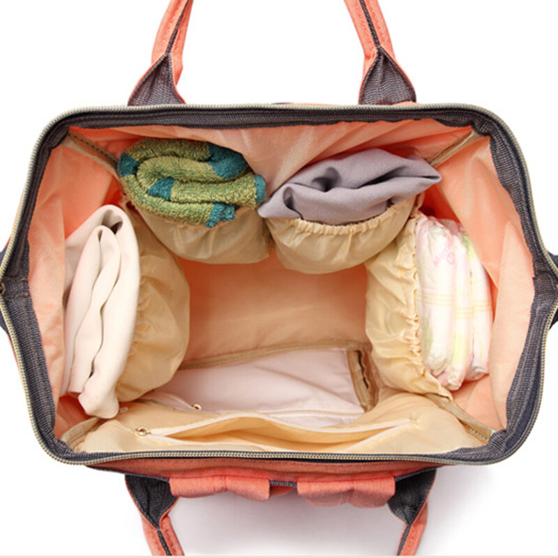 Lequeen Fashion Mummy Maternity กระเป๋าผ้าอ้อมเด็กกระเป๋าเดินทางกระเป๋าเป้สะพายหลัง Designer Nursing Bag For Baby Care