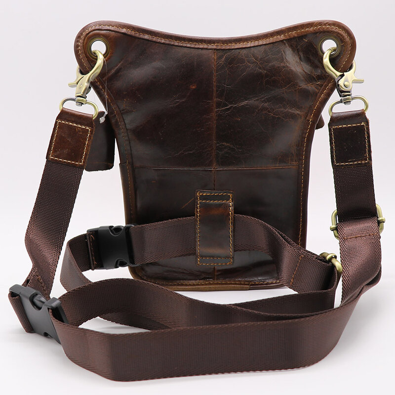 Sac de ceinture tactique fonctionnel pour hommes, sac banane de taille en cuir véritable, sacs à bandoulière pour hommes, sac de rangement d'outils de téléphone