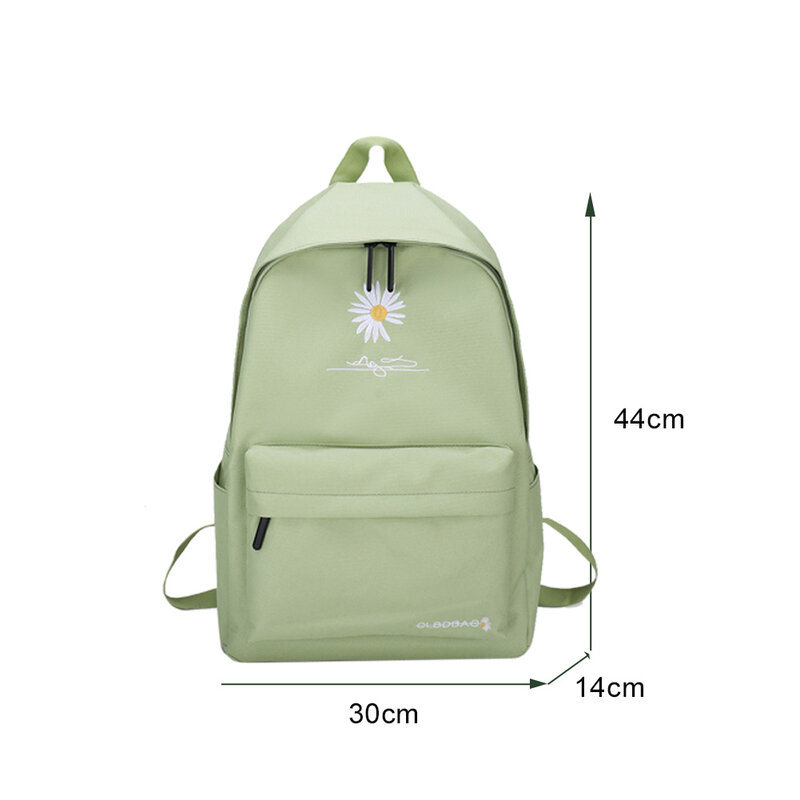 2020 nova sólida mochila menina sacos de escola para adolescente faculdade vento saco de escola feminina náilon daisy impressão alta estudante preto
