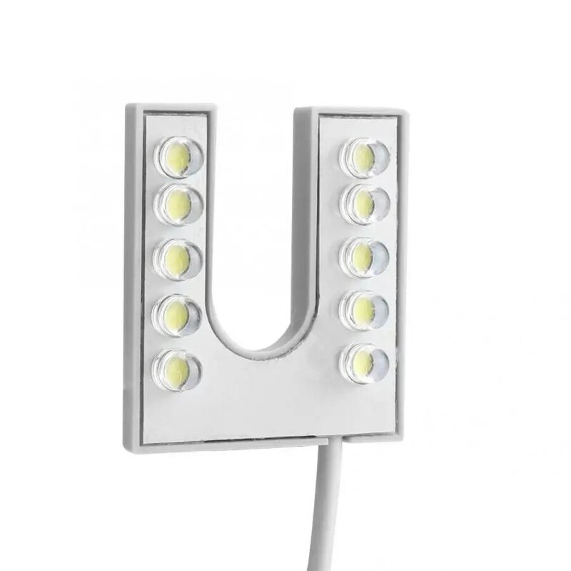 Lampu LED 110-265V Lampu Leher Angsa Fleksibel dengan Basis Magnetik untuk Mesin Jahit Steker UE