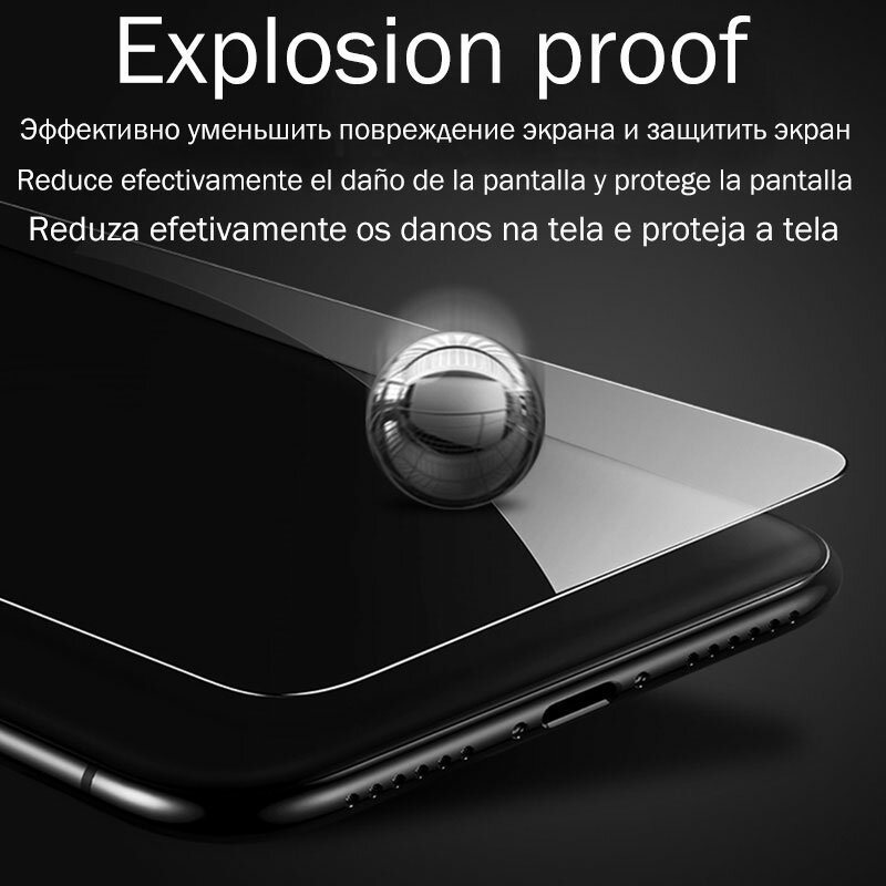 Protecteur d'écran pour iPhone, 3 pièces, Film à couverture complète en verre trempé pour modèles 6 6s 7 8 Plus X XS XR 12 11 Pro Max