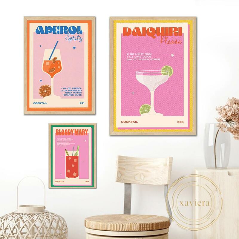 Постер для коктейлей Mojito, украшение для бара, ресторана, Скандинавская мода, Настенная картина на холсте, Современная Модульная картина