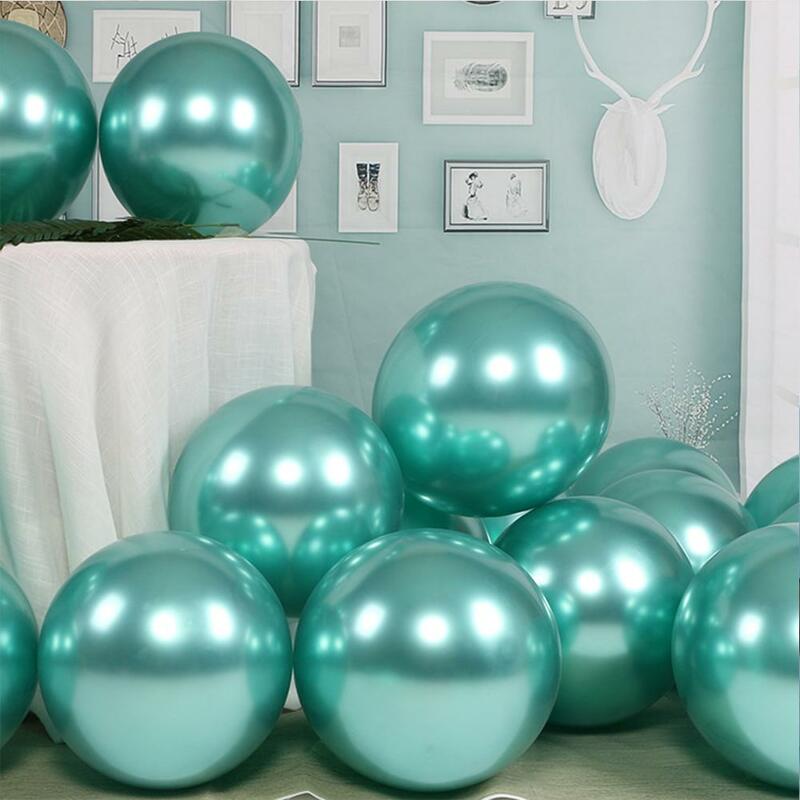 Balão de látex colorido 12 tamanhos 2.8g, balão de metal grosso, para decoração de festas de aniversário e casamento