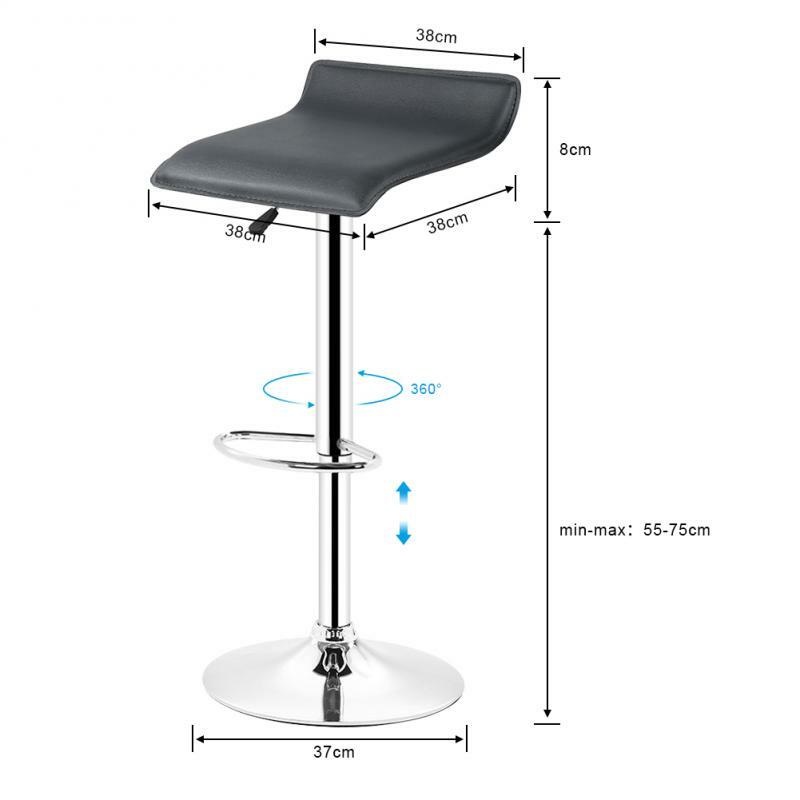 Nowy 2 sztuk/zestaw skóra syntetyczna regulowany obrotowy Bar stołki krzesła pneumatyczne Heavy-Counter Pub stołek barowy HWC